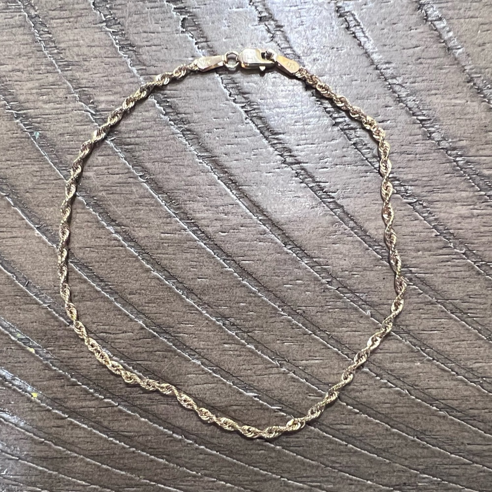 10k Solid Gold Rope Bracelet